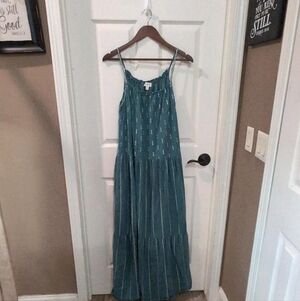 Wonderly Teal Strappy Maxi Dress